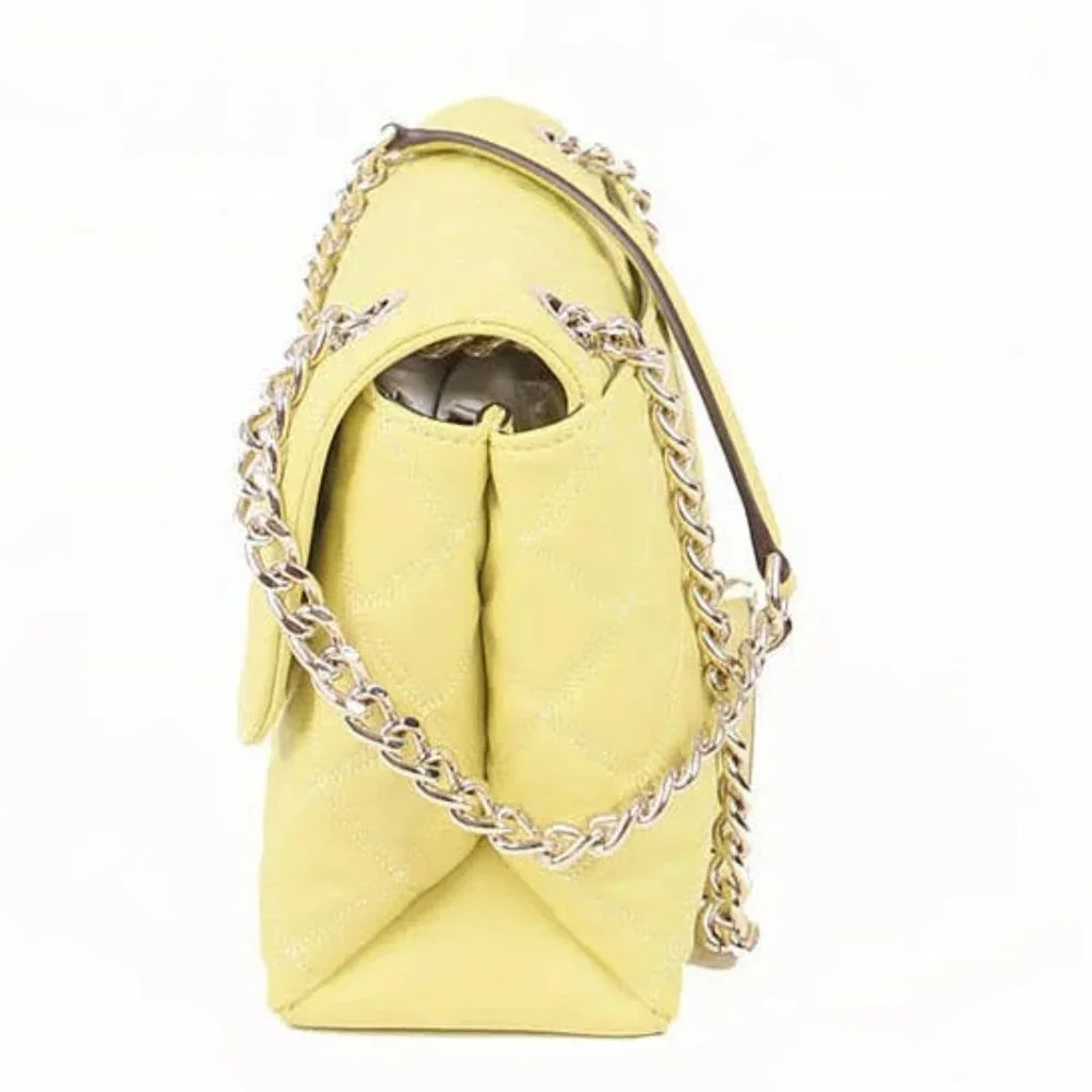 Kate Spade Natalia Smooth Leather Medium Flap Shoulder Bag Frosty Lime